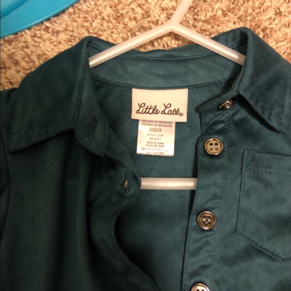 Suede 3/4 Length Top With Leggings - Picture 2 of 2